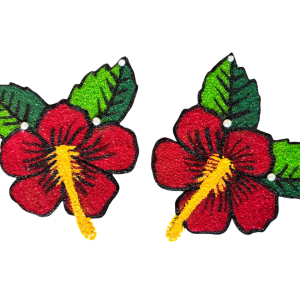 Shoeflower (Hibiscus) Patch Rangoli Design
