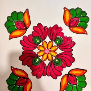 Handmade Round Rangoli Design